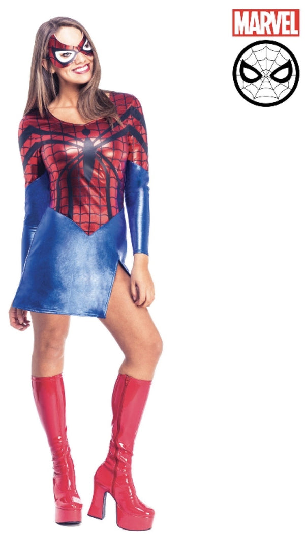 SPIDER-GIRL DRESS AND MASK - ADULT